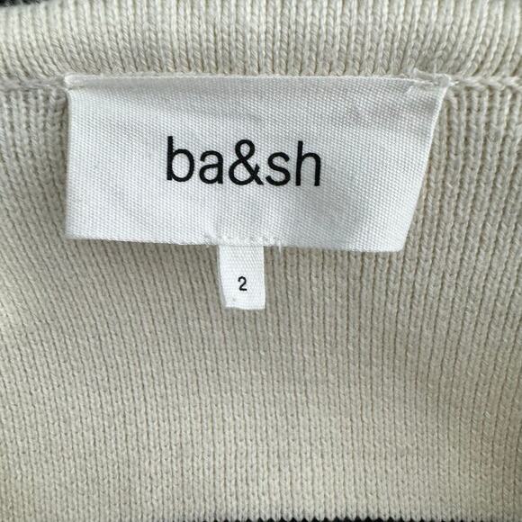 Ba&sh Massimo Lady Cardigan in Ecru Navy Cream Stripe Size 2 / Medium - Picture 9 of 13